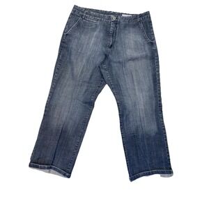 Chico's platinum jeans women's size 3/16 Ritz Wide Leg